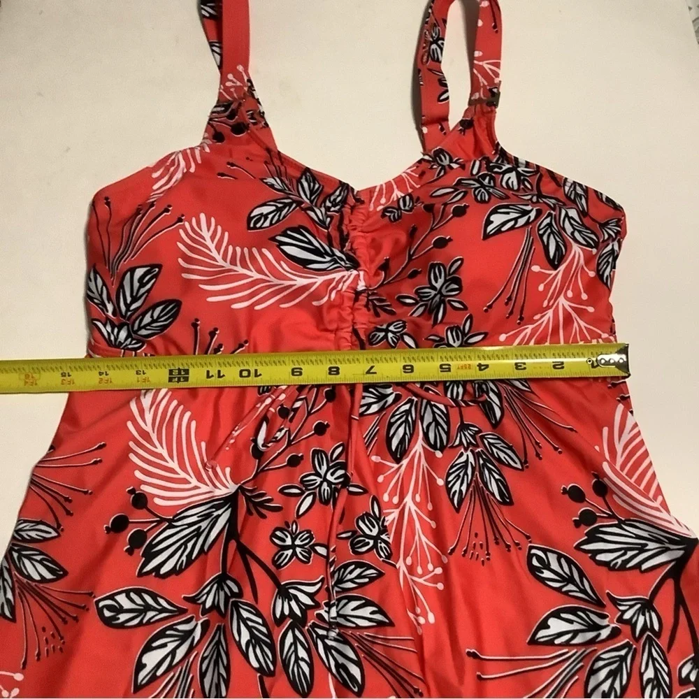 Floral Red Bikini Top